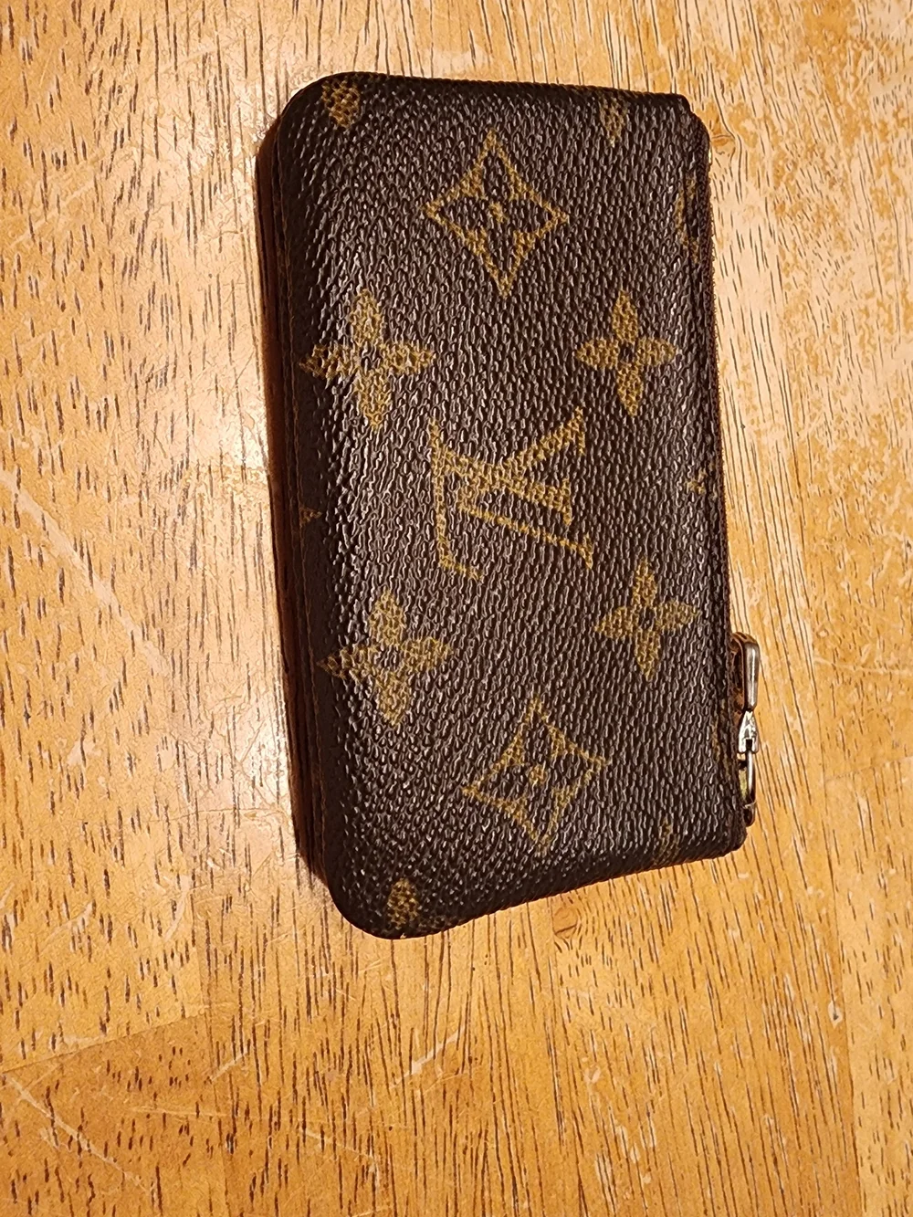 Louis Vuitton Monogram Canvas Key Pouch Wallet in Brown and Gold